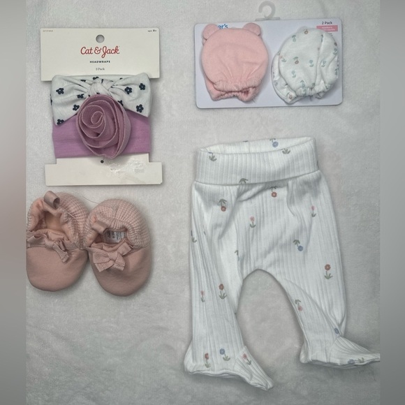 cst & jack , carters Other - Baby New Born Mittens 2PK Baby Shoe & 2Headband  Baby Footie Carters Cat &Jack
